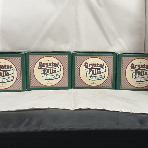 Crystal Falls Village Christmas Village Set 1994 In Original Boxes - Picture 6 of 7